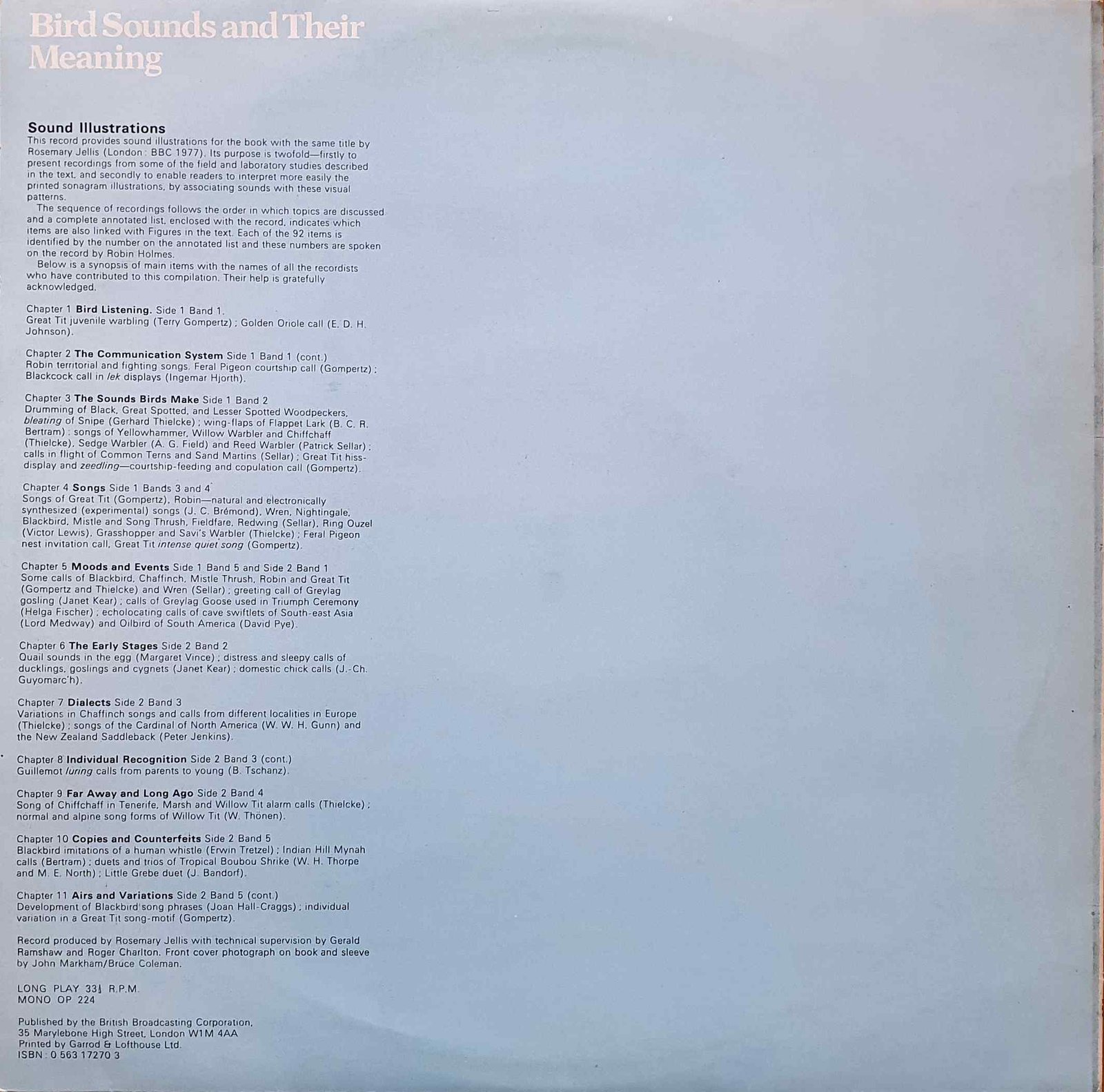 Back cover of OP 224